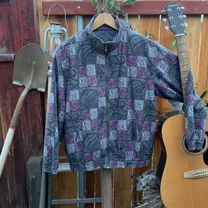 80’s Vintage Vital Zone Wide Sleeve Print Jacket.